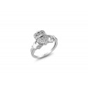 EDR9418 SS CZ CLADDAIGH RING