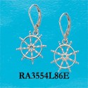 RA3554PER Ships Wheel Earring