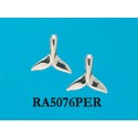 RA5076PER Small Whale Tail Earrings