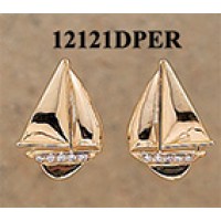 RA12121DPER Sailboat with 21 Pts. of Diamonds Earrings