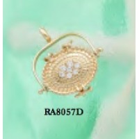 RA8057D Large Nantucket Basket Pendant with 24 Points of Diamonds